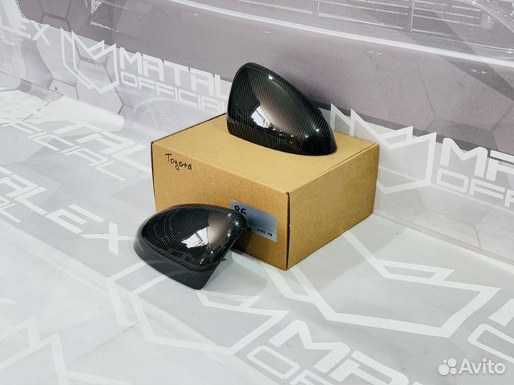 Накладки зеркал Toyota GR86 2022, сухой карбон