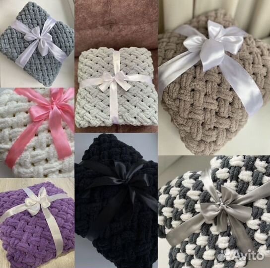 Плед из ализе пуффи