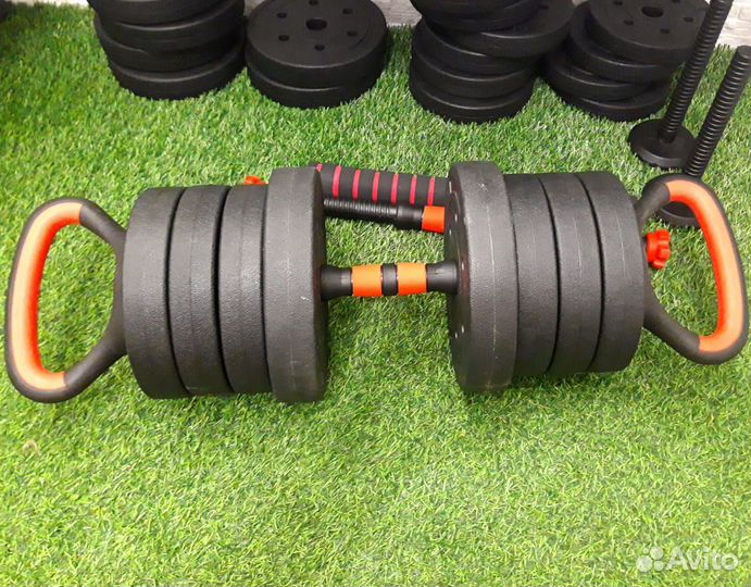 Новый Набор 50кг Штанга, гантели, гири