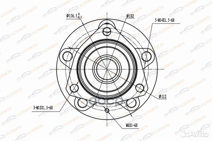 Ступица колеса korwin передняя ABS audi A3 03