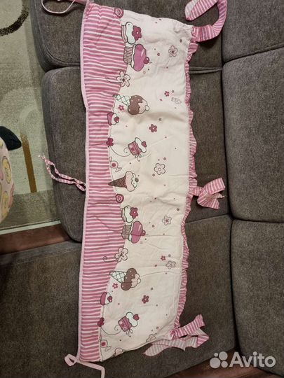 Балдахин, бортики в кроватку для девочки