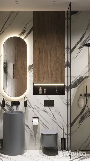 Зеркало с подсветкой капсула и Bridget