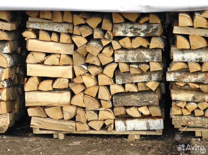 Дрова березовые. Колотые