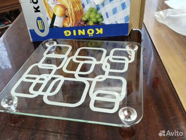 Стеклянная тарелка для нарезки, роллов