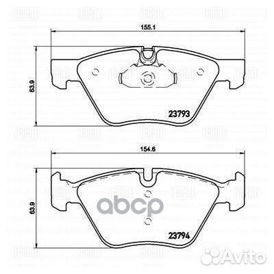 Колодки тормозные дисковые перед PF4178 Tr