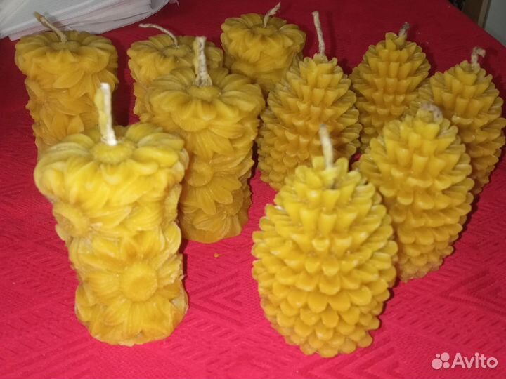 Свеча из натурального воска. Ароматная