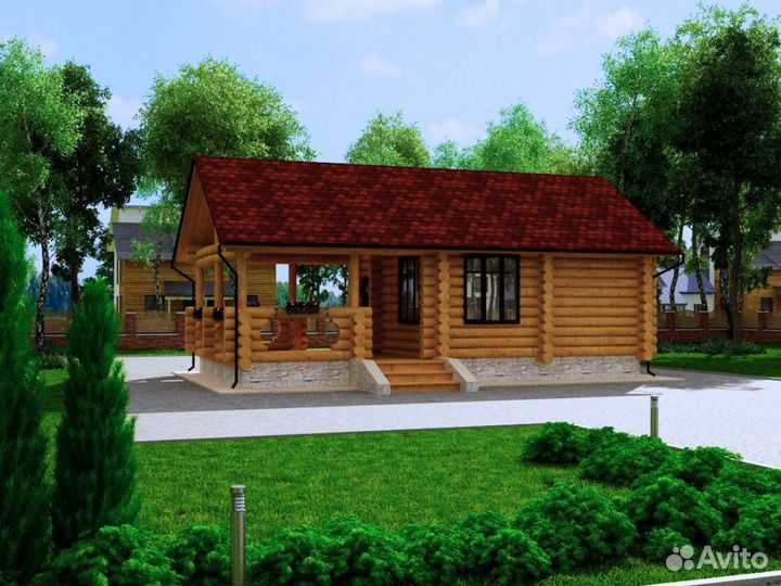 Сруб бани 53м2