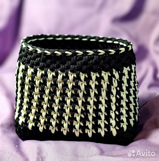 Вязанные корзинки