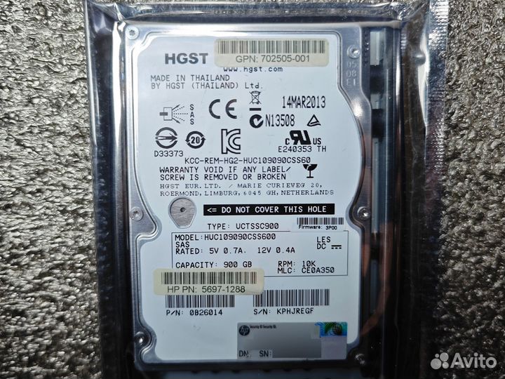 Жесткий диск HP 3PAR QR496А 702505-001 900GB SAS