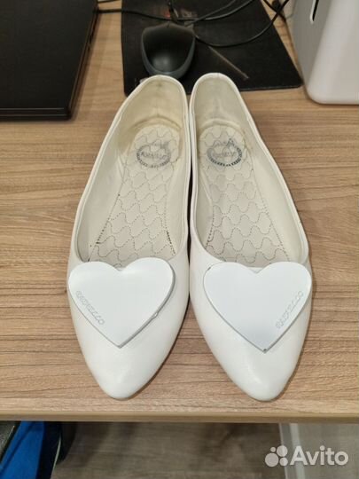 Балетки белые 38