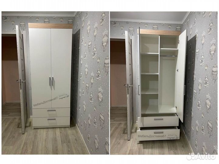 Шкаф (0,8м) (штанга,полки,ящики) рокпорт