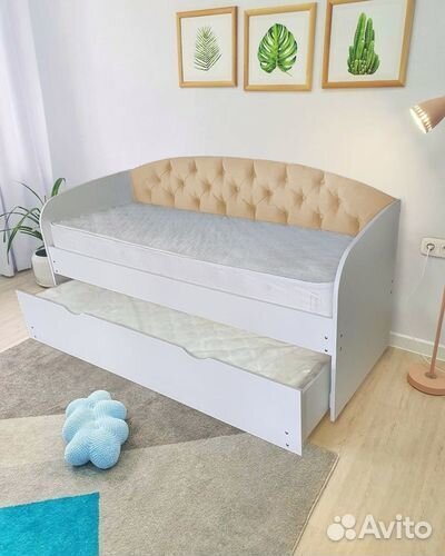 Кровать для малыша велюр доп место лдсп