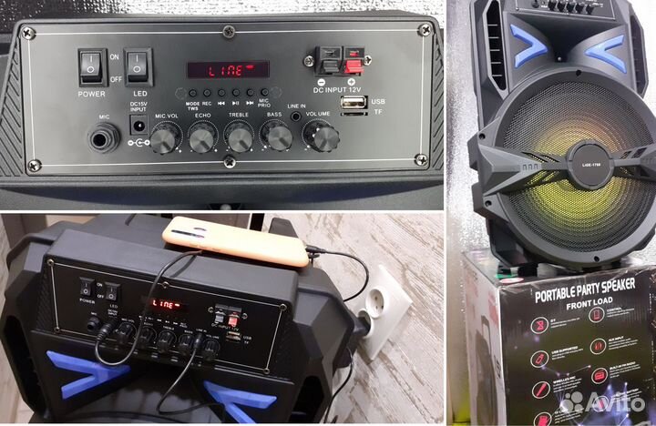 Большая Портативная акустика для кафе Speaker 200w