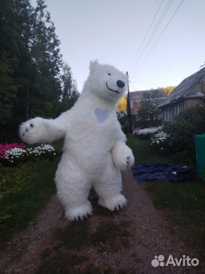 Ростовая кукла Белый медведь аниматоры Ижевск