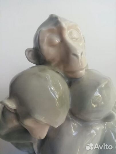 Винтажная коллекционная статуэтка Обезьянки bing &