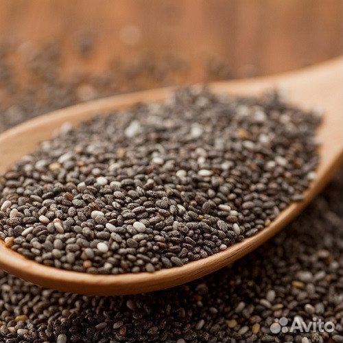 Чиа семечки, шлифованные зерна