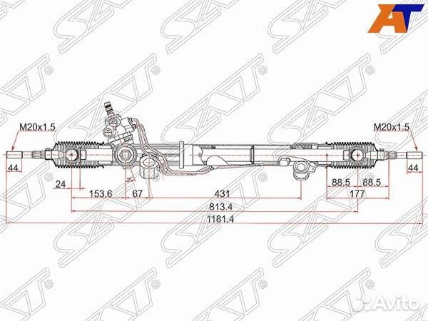 Рейка рулевая toyota land cruiser