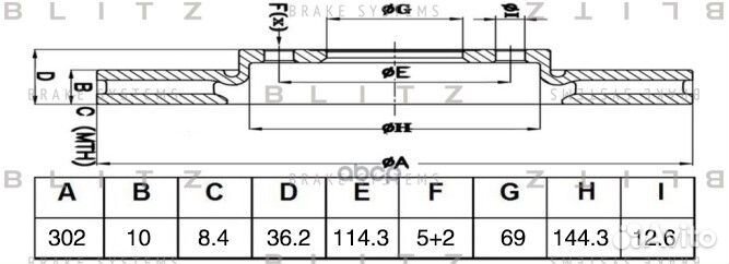 Диск тормозной BS0484 Blitz