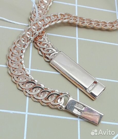 Золотой браслет Ажурный, полновесный, замок коробочка, длина 18 см, вес 4,19г