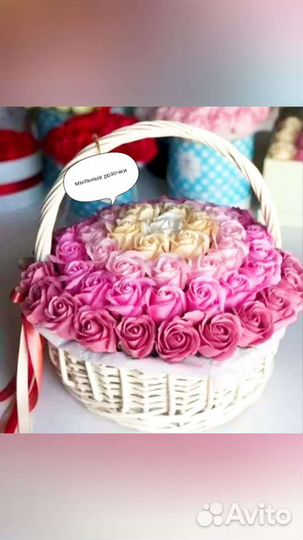 Букет из мыльных роз