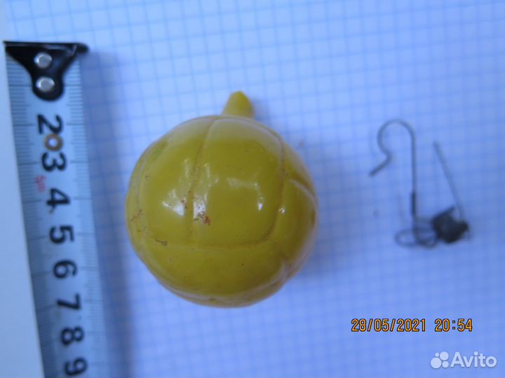 Елочная Игрушка мяч Стекло СССР