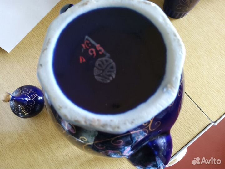 Кувшин и стаканы из кобальта СССР