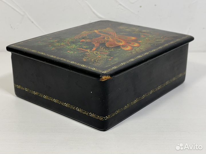 Шкатулка лаковая Жар птица, Холуй, СССР