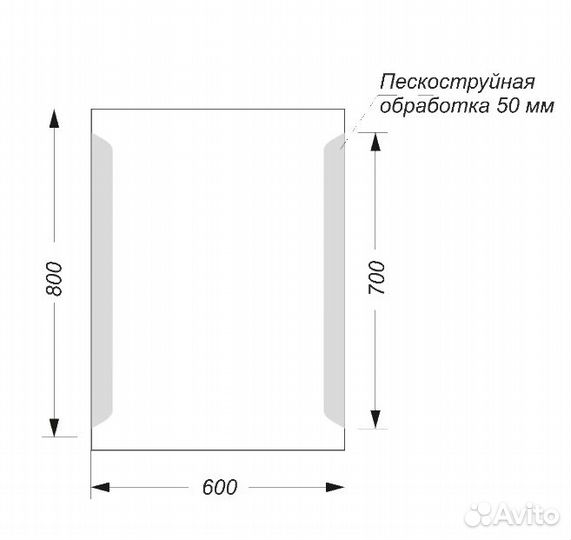 Зеркало в ванную quadro LED 600х800