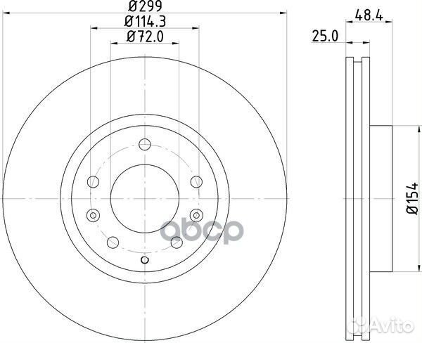 Диск тормозной перед ND5024K nisshinbo