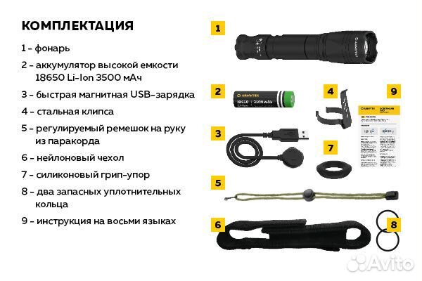 Фонарь тактический Armytek Doberman Pro