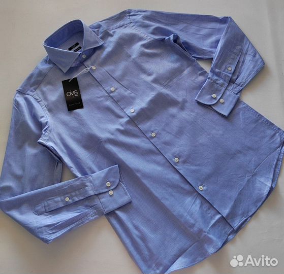 Рубашка мужская с рукавом новая 46 Италия OVS