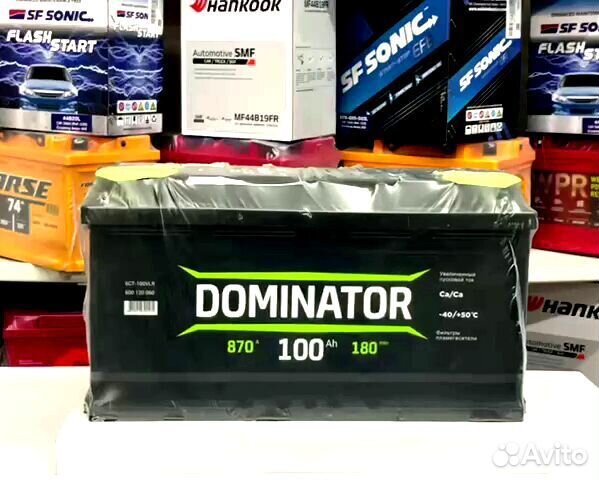 Аккумулятор dominator 6ст-100 (LR)