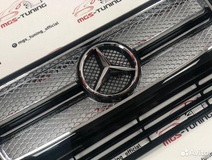 Решётка радиатора G65 хром Гелендваген w463