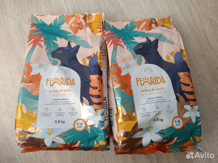 Florida корм для кошек Sensible Turkey, 800 гр