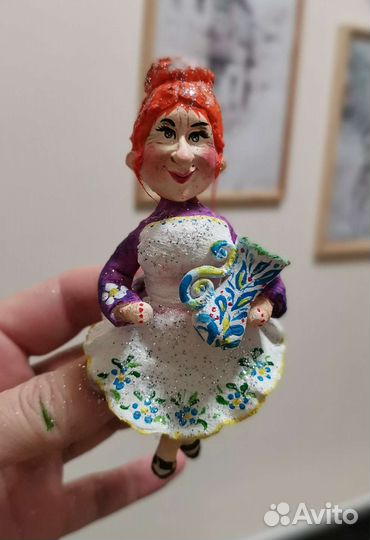 Елочные игрушки из ваты