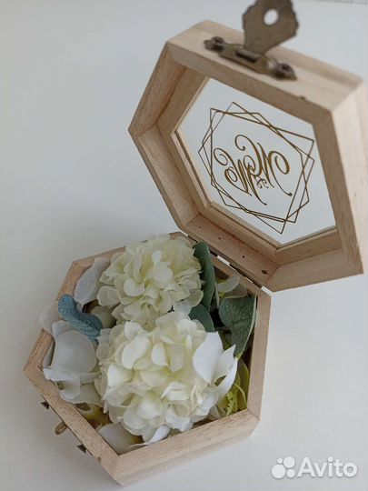Шкатулка для колец, для украшений, на свадьбу