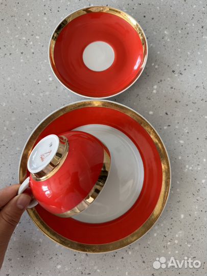 Чайная пара дулево Рубин