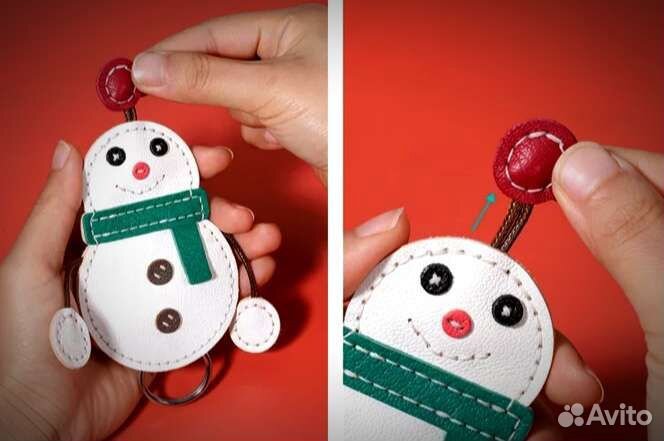 Ключница для ключей кожа сделай сам снеговик