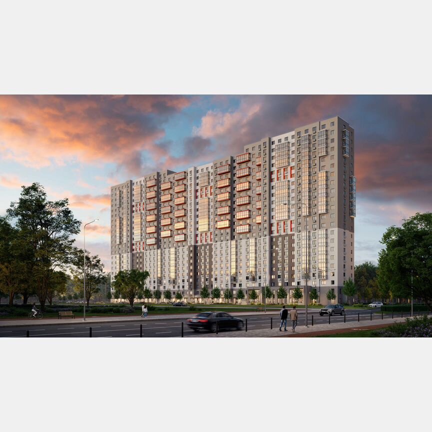 Квартира-студия, 21,1 м², 4/22 эт.