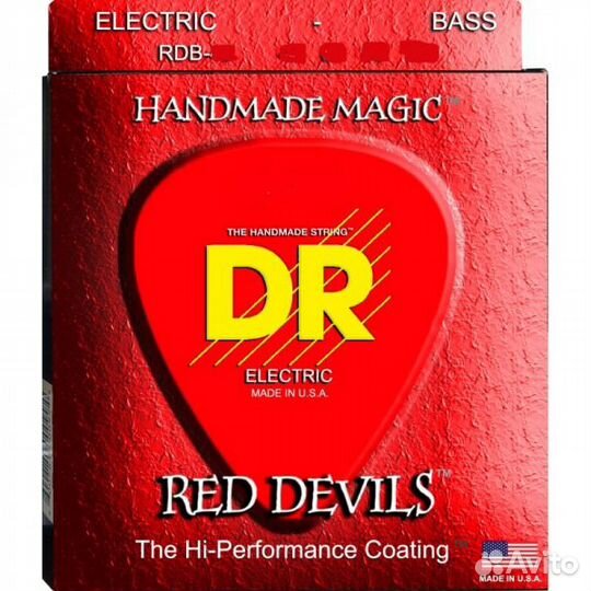 Струны для Бас гитары Красные DR RDB5-45