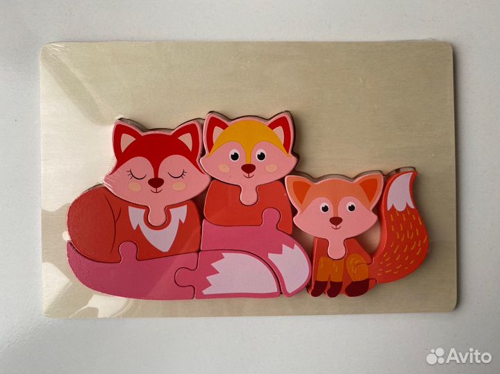 Развивающие игрушки, деревянные пазлы