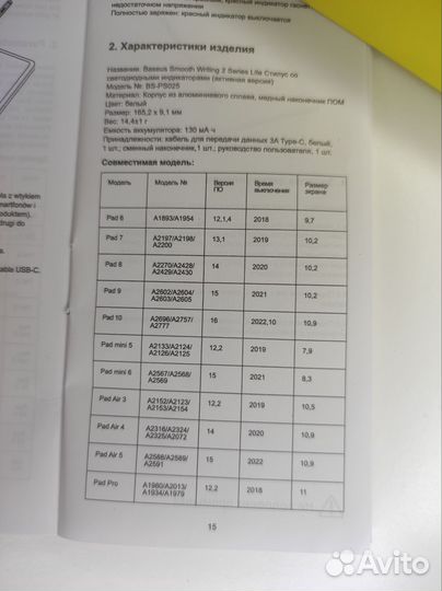 Стилус Baseus(BS-PS025) для iPad