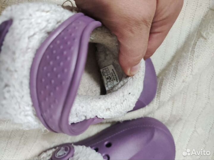 Сабо crocs детские утеплëнные