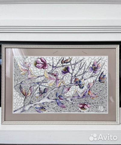 Картина акварель феи