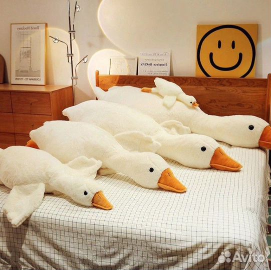 Мягкая игрушка гусь обнимусь 90см