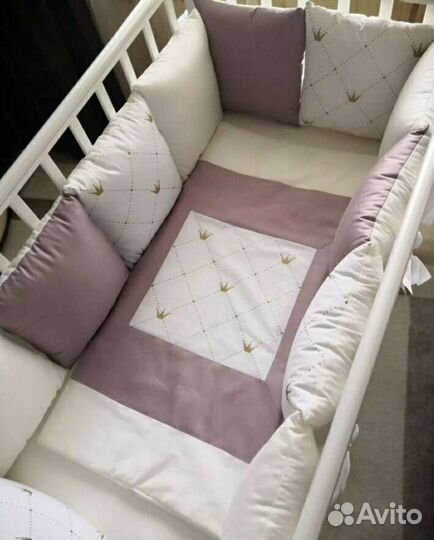 Бортики в детскую кроватку и постельное белье