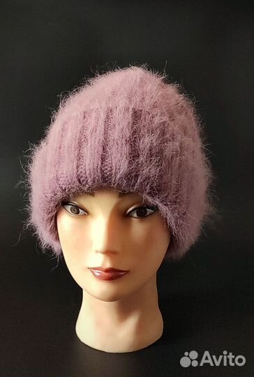 Шапка из ангоры с подкладом из нежного хлопка