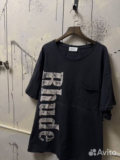 Футболка Rhude Black Logo Classic Оригинал