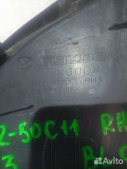 Решетка птф правая Mazda 3 BL