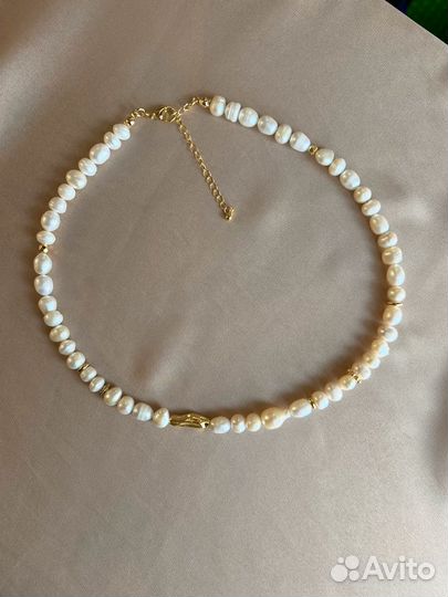 Чокер из натурального жемчуга разной формы